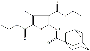 diethyl 5-[(1-adamantylcarbonyl)amino]-3-methyl-2,4-thiophenedicarboxylate Structure