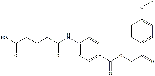 5-(4-{[2-(4-methoxyphenyl)-2-oxoethoxy]carbonyl}anilino)-5-oxopentanoic acid Structure