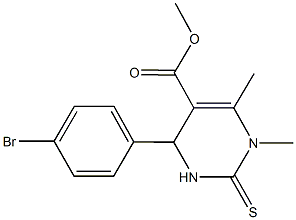 methyl 4-(4-bromophenyl)-1,6-dimethyl-2-thioxo-1,2,3,4-tetrahydro-5-pyrimidinecarboxylate 구조식 이미지