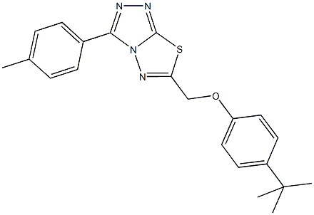 4-tert-butylphenyl [3-(4-methylphenyl)[1,2,4]triazolo[3,4-b][1,3,4]thiadiazol-6-yl]methyl ether Structure