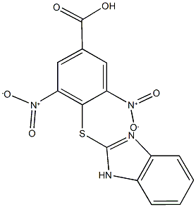 4-(1H-benzimidazol-2-ylsulfanyl)-3,5-bisnitrobenzoic acid 구조식 이미지