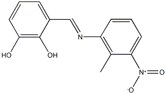 3-[({3-nitro-2-methylphenyl}imino)methyl]-1,2-benzenediol 구조식 이미지