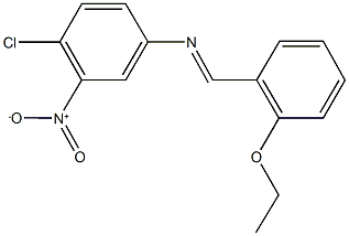 4-chloro-N-(2-ethoxybenzylidene)-3-nitroaniline Structure