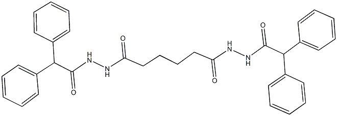 N'-{6-[2-(diphenylacetyl)hydrazino]-6-oxohexanoyl}-2,2-diphenylacetohydrazide Structure