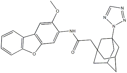 N-(2-methoxydibenzo[b,d]furan-3-yl)-2-[3-(2H-tetraazol-2-yl)-1-adamantyl]acetamide 구조식 이미지