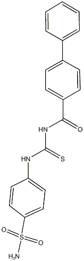 4-({[([1,1'-biphenyl]-4-ylcarbonyl)amino]carbothioyl}amino)benzenesulfonamide Structure