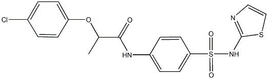 2-(4-chlorophenoxy)-N-{4-[(1,3-thiazol-2-ylamino)sulfonyl]phenyl}propanamide 구조식 이미지