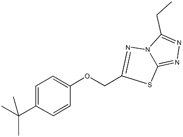 4-tert-butylphenyl (3-ethyl[1,2,4]triazolo[3,4-b][1,3,4]thiadiazol-6-yl)methyl ether 구조식 이미지