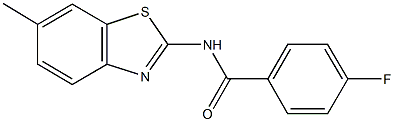 4-fluoro-N-(6-methyl-1,3-benzothiazol-2-yl)benzamide 구조식 이미지