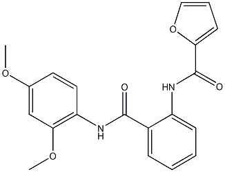 N-{2-[(2,4-dimethoxyanilino)carbonyl]phenyl}-2-furamide 구조식 이미지