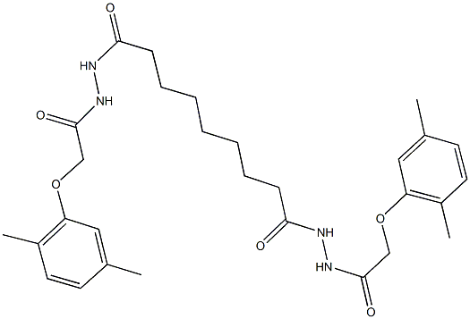 2-(2,5-dimethylphenoxy)-N'-(9-{2-[(2,5-dimethylphenoxy)acetyl]hydrazino}-9-oxononanoyl)acetohydrazide Structure