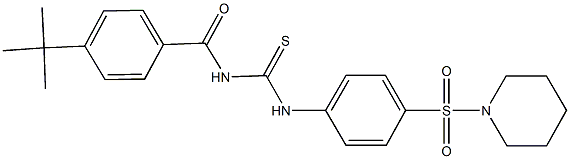 N-(4-tert-butylbenzoyl)-N'-[4-(piperidin-1-ylsulfonyl)phenyl]thiourea Structure