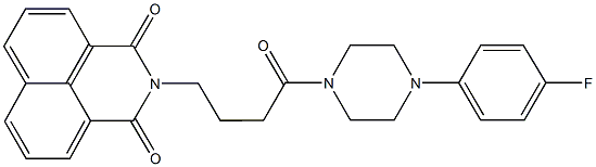 2-{4-[4-(4-fluorophenyl)-1-piperazinyl]-4-oxobutyl}-1H-benzo[de]isoquinoline-1,3(2H)-dione 구조식 이미지