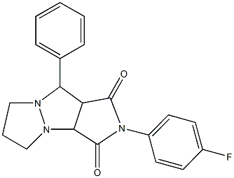 2-(4-fluorophenyl)-9-phenyltetrahydro-5H-pyrazolo[1,2-a]pyrrolo[3,4-c]pyrazole-1,3(2H,3aH)-dione Structure