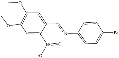 4-bromo-N-(4,5-dimethoxy-2-nitrobenzylidene)aniline Structure