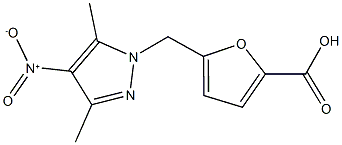 5-({4-nitro-3,5-dimethyl-1H-pyrazol-1-yl}methyl)-2-furoic acid 구조식 이미지