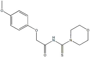 2-(4-methoxyphenoxy)-N-(4-morpholinylcarbothioyl)acetamide 구조식 이미지