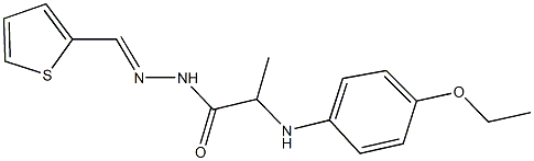 2-(4-ethoxyanilino)-N'-(2-thienylmethylene)propanohydrazide 구조식 이미지