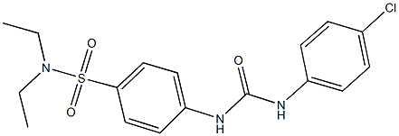 4-{[(4-chloroanilino)carbonyl]amino}-N,N-diethylbenzenesulfonamide Structure