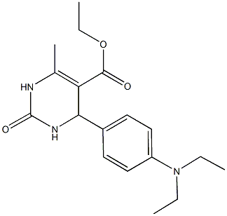 ethyl 4-[4-(diethylamino)phenyl]-6-methyl-2-oxo-1,2,3,4-tetrahydro-5-pyrimidinecarboxylate 구조식 이미지