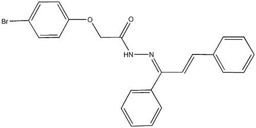 2-(4-bromophenoxy)-N'-(1,3-diphenyl-2-propenylidene)acetohydrazide 구조식 이미지