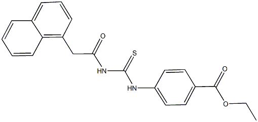 ethyl 4-({[(1-naphthylacetyl)amino]carbothioyl}amino)benzoate 구조식 이미지