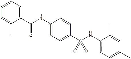 N-{4-[(2,4-dimethylanilino)sulfonyl]phenyl}-2-methylbenzamide 구조식 이미지