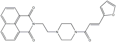 2-(2-{4-[3-(2-furyl)acryloyl]-1-piperazinyl}ethyl)-1H-benzo[de]isoquinoline-1,3(2H)-dione Structure