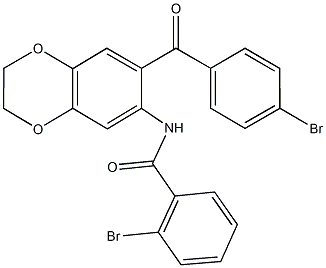 2-bromo-N-[7-(4-bromobenzoyl)-2,3-dihydro-1,4-benzodioxin-6-yl]benzamide Structure