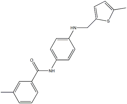 3-methyl-N-(4-{[(5-methyl-2-thienyl)methyl]amino}phenyl)benzamide Structure