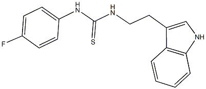 N-(4-fluorophenyl)-N'-[2-(1H-indol-3-yl)ethyl]thiourea 구조식 이미지