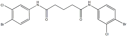 N~1~,N~5~-bis(4-bromo-3-chlorophenyl)pentanediamide Structure