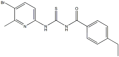 N-(5-bromo-6-methyl-2-pyridinyl)-N'-(4-ethylbenzoyl)thiourea 구조식 이미지