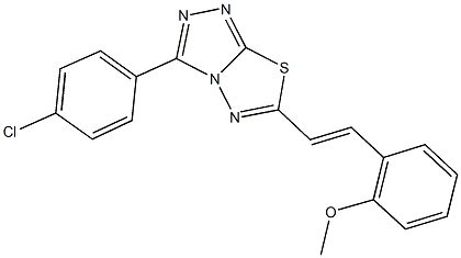 2-{2-[3-(4-chlorophenyl)[1,2,4]triazolo[3,4-b][1,3,4]thiadiazol-6-yl]vinyl}phenyl methyl ether 구조식 이미지