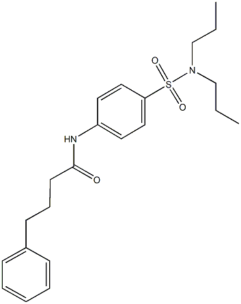 N-{4-[(dipropylamino)sulfonyl]phenyl}-4-phenylbutanamide 구조식 이미지