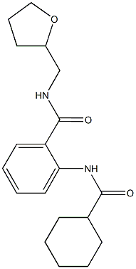 2-[(cyclohexylcarbonyl)amino]-N-(tetrahydro-2-furanylmethyl)benzamide Structure