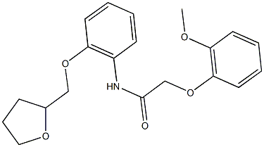 2-(2-methoxyphenoxy)-N-[2-(tetrahydro-2-furanylmethoxy)phenyl]acetamide 구조식 이미지