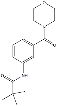 2,2-dimethyl-N-[3-(4-morpholinylcarbonyl)phenyl]propanamide Structure