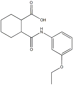 2-[(3-ethoxyanilino)carbonyl]cyclohexanecarboxylic acid 구조식 이미지