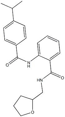 2-[(4-isopropylbenzoyl)amino]-N-(tetrahydro-2-furanylmethyl)benzamide 구조식 이미지