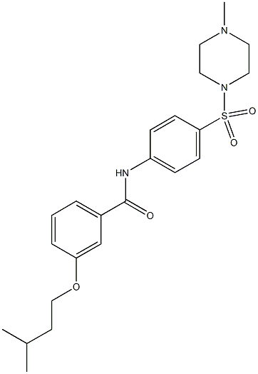 3-(isopentyloxy)-N-{4-[(4-methyl-1-piperazinyl)sulfonyl]phenyl}benzamide Structure