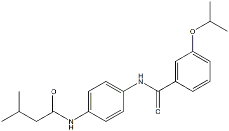 3-isopropoxy-N-{4-[(3-methylbutanoyl)amino]phenyl}benzamide 구조식 이미지