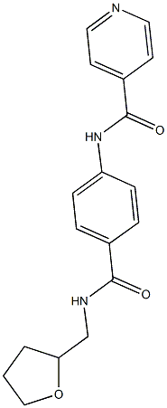 N-(4-{[(tetrahydro-2-furanylmethyl)amino]carbonyl}phenyl)isonicotinamide 구조식 이미지