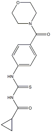 N-(cyclopropylcarbonyl)-N'-[4-(4-morpholinylcarbonyl)phenyl]thiourea Structure