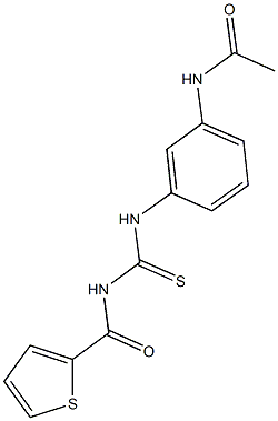 N-[3-({[(2-thienylcarbonyl)amino]carbothioyl}amino)phenyl]acetamide 구조식 이미지