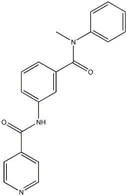 N-{3-[(methylanilino)carbonyl]phenyl}isonicotinamide 구조식 이미지