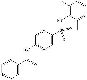 N-{4-[(2,6-dimethylanilino)sulfonyl]phenyl}isonicotinamide 구조식 이미지