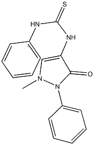 N-(1,5-dimethyl-3-oxo-2-phenyl-2,3-dihydro-1H-pyrazol-4-yl)-N'-phenylthiourea 구조식 이미지