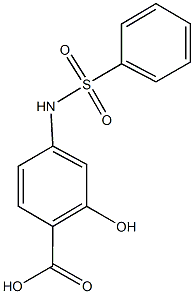 2-hydroxy-4-[(phenylsulfonyl)amino]benzoic acid Structure