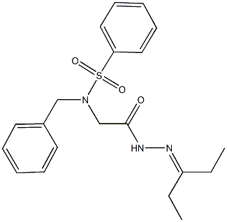 N-benzyl-N-{2-[2-(1-ethylpropylidene)hydrazino]-2-oxoethyl}benzenesulfonamide Structure